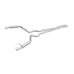 Magnaflow - MagnaFlow Cat Back, SS, 2.5in, Competition, Dual Split Polished 4.5in Tips 2015 Ford Mustang V6 3.7L - Demon Performance