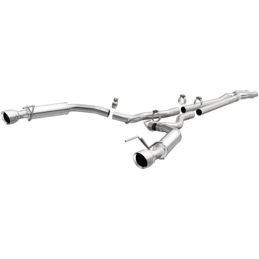 Magnaflow - MagnaFlow Cat Back, SS, 2.5in, Competition, Dual Split Polished 4.5in Tips 2015 Ford Mustang V6 3.7L - Demon Performance