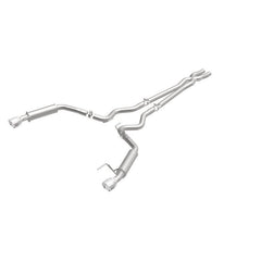 Magnaflow - MagnaFlow Cat Back, SS, 2.5in, Competition, Dual Split Polished 4.5in Tips 2015 Ford Mustang V6 3.7L - Demon Performance