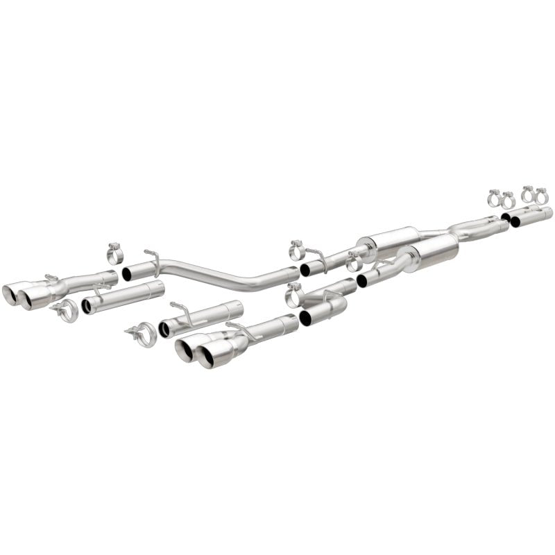 Magnaflow - MagnaFlow Cat-Back, SS, 2.5in, Quad Split Rear 3.5in Tip 2015 Dodge Challenger R/T 5.7L - Demon Performance