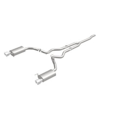 Magnaflow - MagnaFlow Cat Back, SS, 2.5in, Street, Dual Split Polished 4.5in Tips 2015 Ford Mustang Ecoboost - Demon Performance