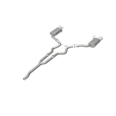 Magnaflow - MagnaFlow Cat Back, SS, 2.5in, Street, Dual Split Polished 4.5in Tips 2015 Ford Mustang Ecoboost - Demon Performance