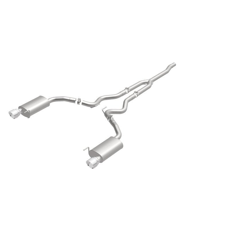 Magnaflow - MagnaFlow Cat Back, SS, 2.5in, Street, Dual Split Polished 4.5in Tips 2015 Ford Mustang Ecoboost - Demon Performance