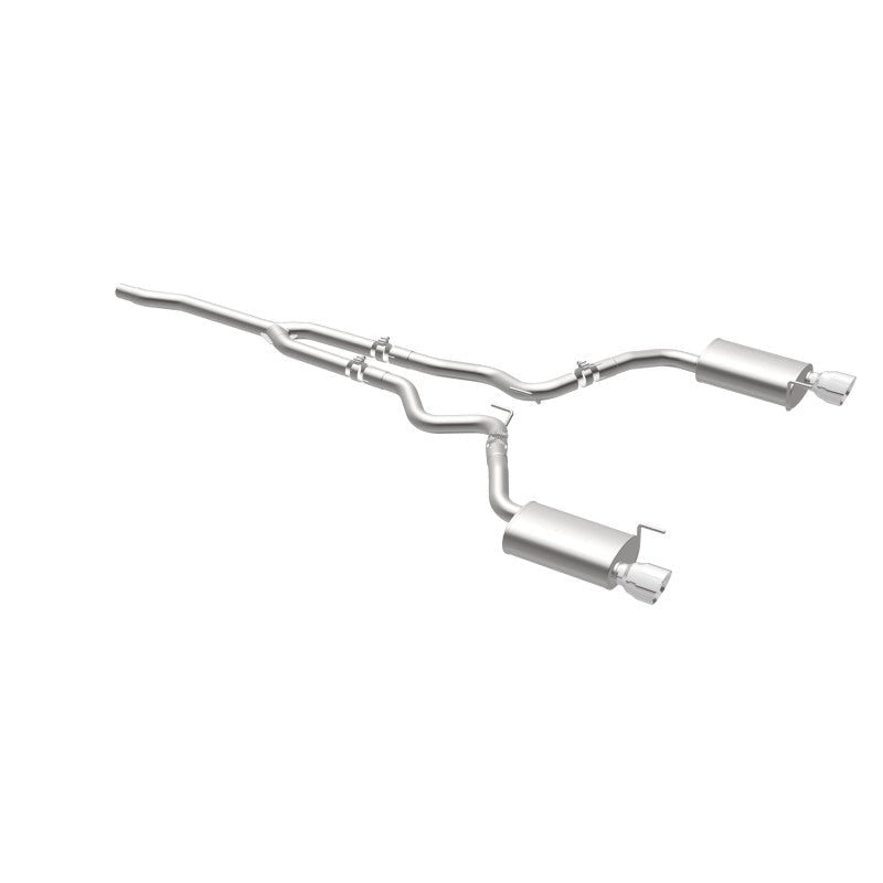Magnaflow - MagnaFlow Cat Back, SS, 2.5in, Street, Dual Split Polished 4.5in Tips 2015 Ford Mustang Ecoboost - Demon Performance