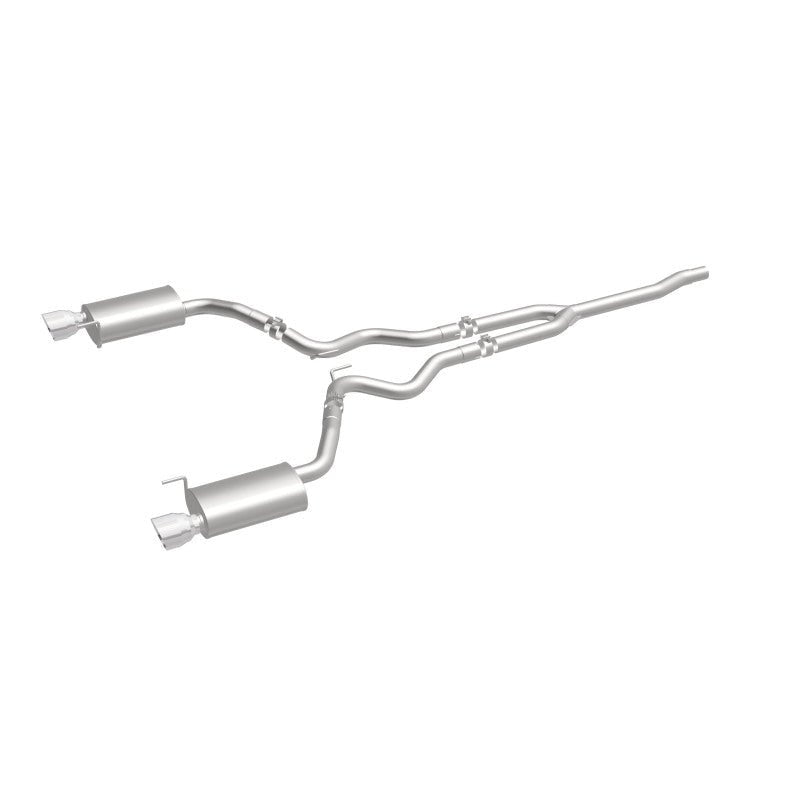 Magnaflow - MagnaFlow Cat Back, SS, 2.5in, Street, Dual Split Polished 4.5in Tips 2015 Ford Mustang Ecoboost - Demon Performance