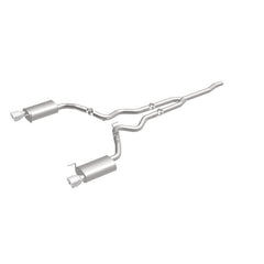 Magnaflow - MagnaFlow Cat Back, SS, 2.5in, Street, Dual Split Polished 4.5in Tips 2015 Ford Mustang Ecoboost - Demon Performance