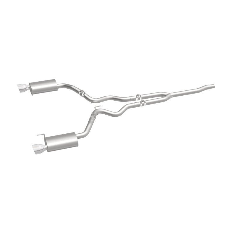Magnaflow - MagnaFlow Cat Back, SS, 2.5in, Street, Dual Split Polished 4.5in Tips 2015 Ford Mustang Ecoboost - Demon Performance