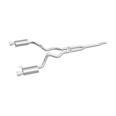 Magnaflow - MagnaFlow Cat Back, SS, 2.5in, Street, Dual Split Polished 4.5in Tips 2015 Ford Mustang Ecoboost - Demon Performance