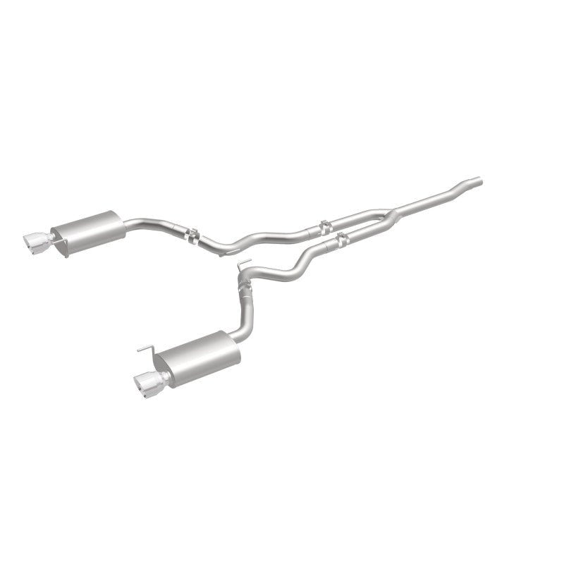 Magnaflow - MagnaFlow Cat Back, SS, 2.5in, Street, Dual Split Polished 4.5in Tips 2015 Ford Mustang Ecoboost - Demon Performance