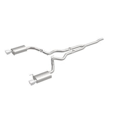 Magnaflow - MagnaFlow Cat Back, SS, 2.5in, Street, Dual Split Polished 4.5in Tips 2015 Ford Mustang Ecoboost - Demon Performance