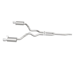 Magnaflow - MagnaFlow Cat Back, SS, 2.5in, Street, Dual Split Polished 4.5in Tips 2015 Ford Mustang Ecoboost - Demon Performance