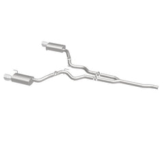 Magnaflow - MagnaFlow Cat Back, SS, 2.5in, Street, Dual Split Polished 4.5in Tips 2015 Ford Mustang Ecoboost - Demon Performance