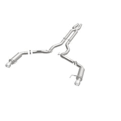 Magnaflow - MagnaFlow Cat Back, SS, 3in, Competition, Dual Split Polished 4.5in Tips 2015 Ford Mustang GT V8 5.0 - Demon Performance