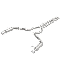 Magnaflow - MagnaFlow Cat Back, SS, 3in, Competition, Dual Split Polished 4.5in Tips 2015 Ford Mustang GT V8 5.0 - Demon Performance