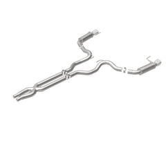Magnaflow - MagnaFlow Cat Back, SS, 3in, Competition, Dual Split Polished 4.5in Tips 2015 Ford Mustang GT V8 5.0 - Demon Performance