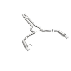 Magnaflow - MagnaFlow Cat Back, SS, 3in, Competition, Dual Split Polished 4.5in Tips 2015 Ford Mustang GT V8 5.0 - Demon Performance