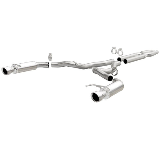 Magnaflow - MagnaFlow Cat Back, SS, 3in, Competition, Dual Split Polished 4.5in Tips 2015 Ford Mustang GT V8 5.0 - Demon Performance