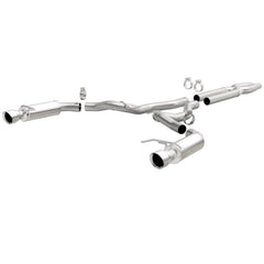 Magnaflow - MagnaFlow Cat Back, SS, 3in, Competition, Dual Split Polished 4.5in Tips 2015 Ford Mustang GT V8 5.0 - Demon Performance