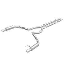 Magnaflow - MagnaFlow Cat Back, SS, 3in, Competition, Dual Split Polished 4.5in Tips 2015 Ford Mustang GT V8 5.0 - Demon Performance