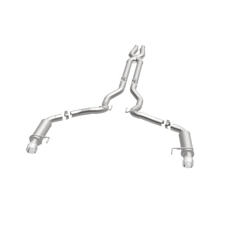 Magnaflow - MagnaFlow Cat Back, SS, 3in, Competition, Dual Split Polished 4.5in Tips 2015 Ford Mustang GT V8 5.0 - Demon Performance