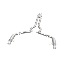 Magnaflow - MagnaFlow Cat Back, SS, 3in, Competition, Dual Split Polished 4.5in Tips 2015 Ford Mustang GT V8 5.0 - Demon Performance