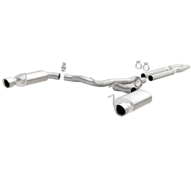 Magnaflow - MagnaFlow Cat Back, SS, 3in, Street, Dual Split Polished 4.5in Tips 2015 Ford Mustang GT V8 5.0L - Demon Performance