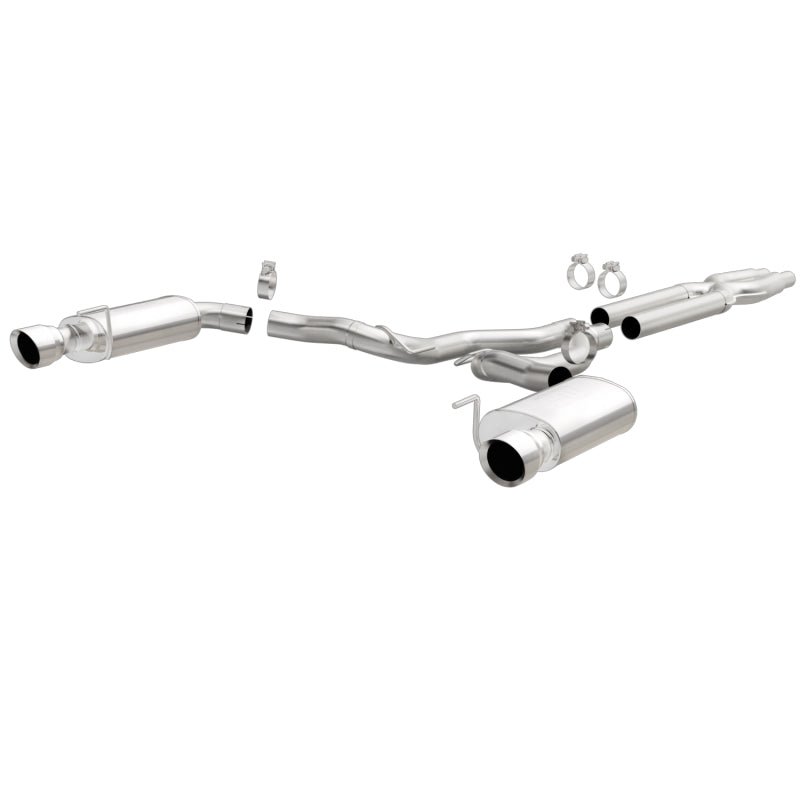 Magnaflow - MagnaFlow Cat Back, SS, 3in, Street, Dual Split Polished 4.5in Tips 2015 Ford Mustang GT V8 5.0L - Demon Performance