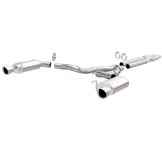 Magnaflow - MagnaFlow Cat Back, SS, 3in, Street, Dual Split Polished 4.5in Tips 2015 Ford Mustang GT V8 5.0L - Demon Performance