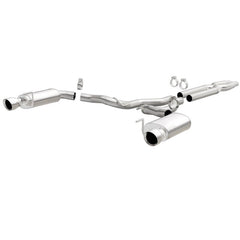 Magnaflow - MagnaFlow Cat Back, SS, 3in, Street, Dual Split Polished 4.5in Tips 2015 Ford Mustang GT V8 5.0L - Demon Performance