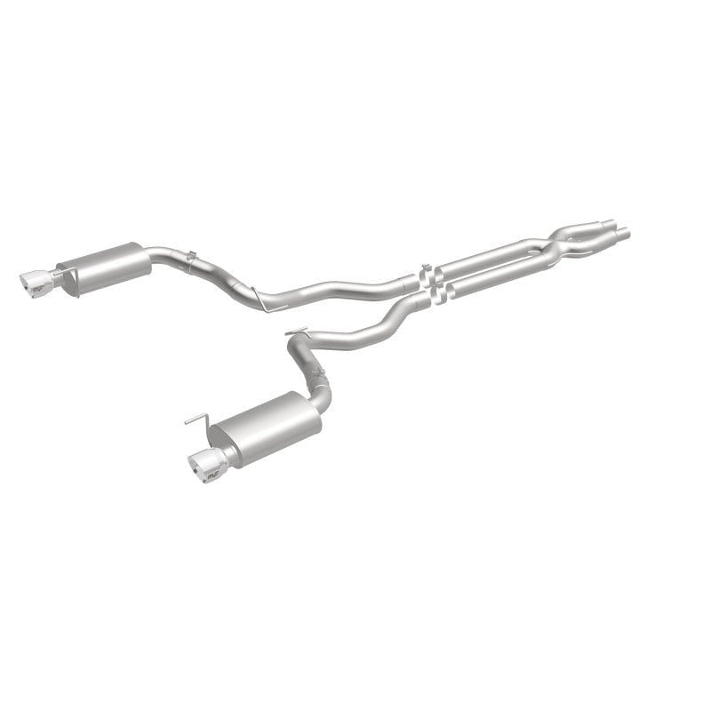 Magnaflow - MagnaFlow Cat Back, SS, 3in, Street, Dual Split Polished 4.5in Tips 2015 Ford Mustang GT V8 5.0L - Demon Performance