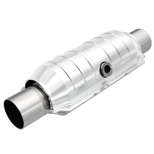Magnaflow - MagnaFlow Conv Univ 2.25in Inlet/Outlet Center/Center Round 11in Body L x 5.125in W x 15in Overall L - Demon Performance