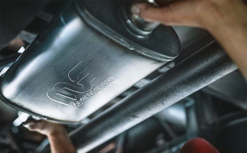 Magnaflow - MagnaFlow Muffler Red Pack Series Glasspack 3.5in Rd 22in Body Length 2in/2in Inlet/Outlet - Demon Performance