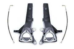 Maxtrac - MaxTrac 04 - 18 Nissan Titan 2WD 4in Front Lift Spindles w/Extended DOT Compliant Brake Lines - Demon Performance