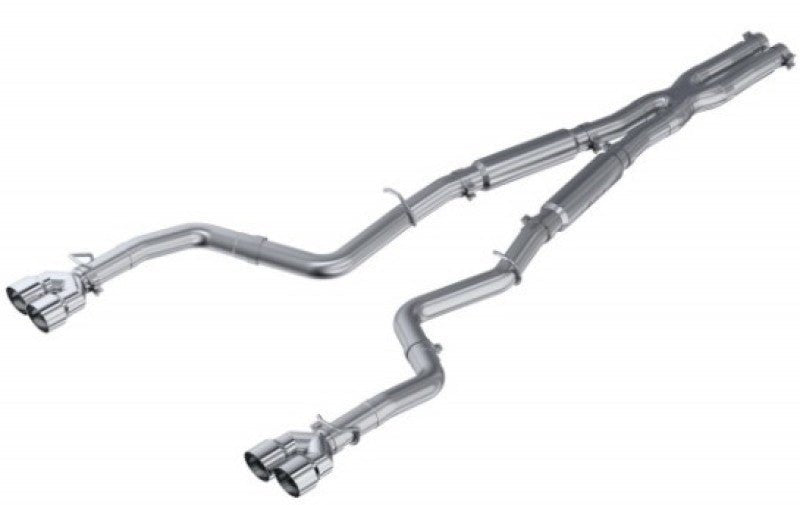 MBRP - MBRP 15-16 Dodge Challenger RT 5.7L Aluminized Steel 3in Dual Rear Cat-back Quad Tips - Street - Demon Performance