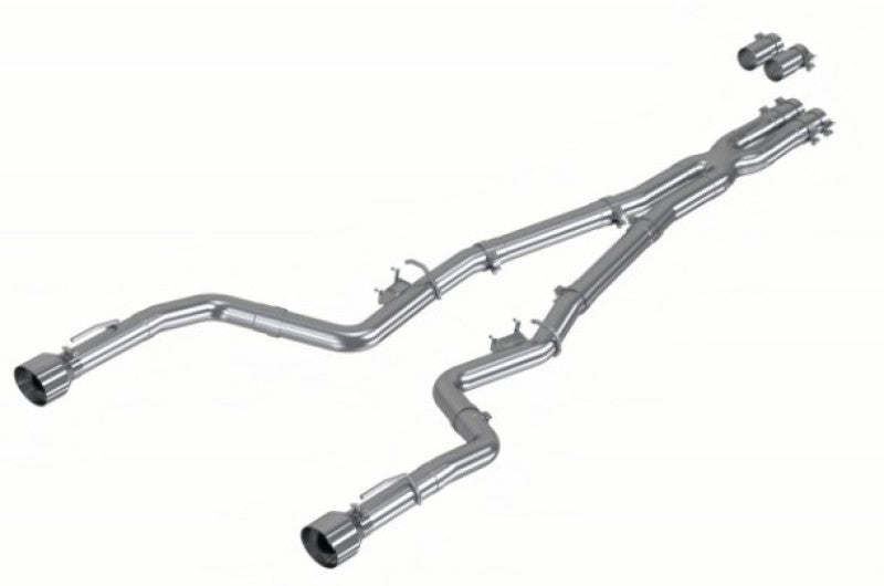 MBRP - MBRP 17-21 Charger 5.7L/6.2L/6.4L 3in Race Profile Cat-Back w/ Dual Tips Aluminized Steel Exhaust - Demon Performance