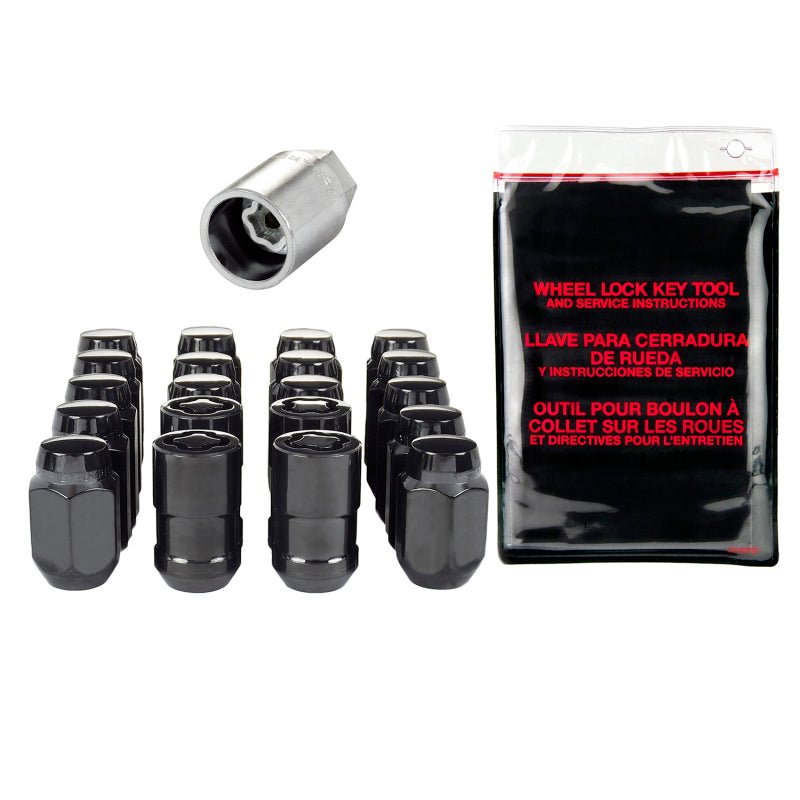 McGard - McGard 5 Lug Hex Install Kit w/Locks (Cone Seat Nut) 1/2 - 20 / 13/16 Hex / 1.5in. Length - Black - Demon Performance