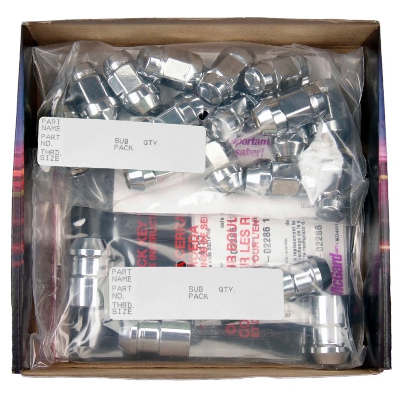 McGard - McGard 5 Lug Hex Install Kit w/Locks (Cone Seat Nut / Bulge) 1/2 - 20 / 3/4 Hex / 1.45in. L - Chrome - Demon Performance