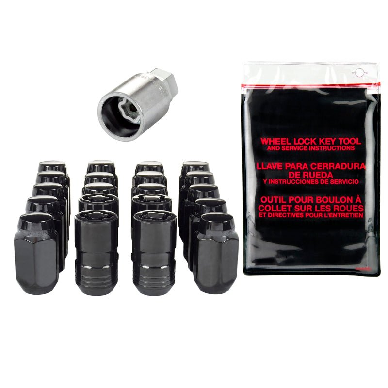 McGard - McGard 5 Lug Hex Install Kit w/Locks (Cone Seat Nut) M14X1.5 / 22mm Hex / 1.635in. Length - Black - Demon Performance