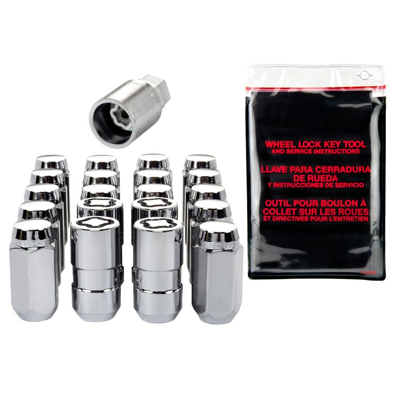 McGard - McGard 5 Lug Hex Install Kit w/Locks (Cone Seat Nut) M14X1.5 / 22mm Hex / 1.635in. Length - Chrome - Demon Performance