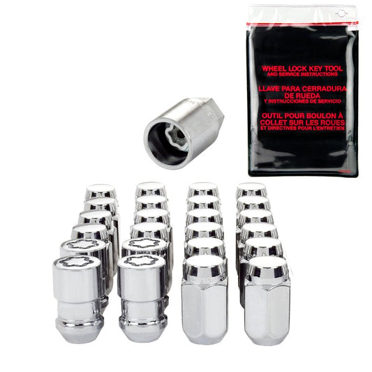 McGard - McGard 6 Lug Hex Install Kit w/Locks (Cone Seat Nut) 1/2 - 20 / 13/16 Hex / 1.5in. Length - Chrome - Demon Performance