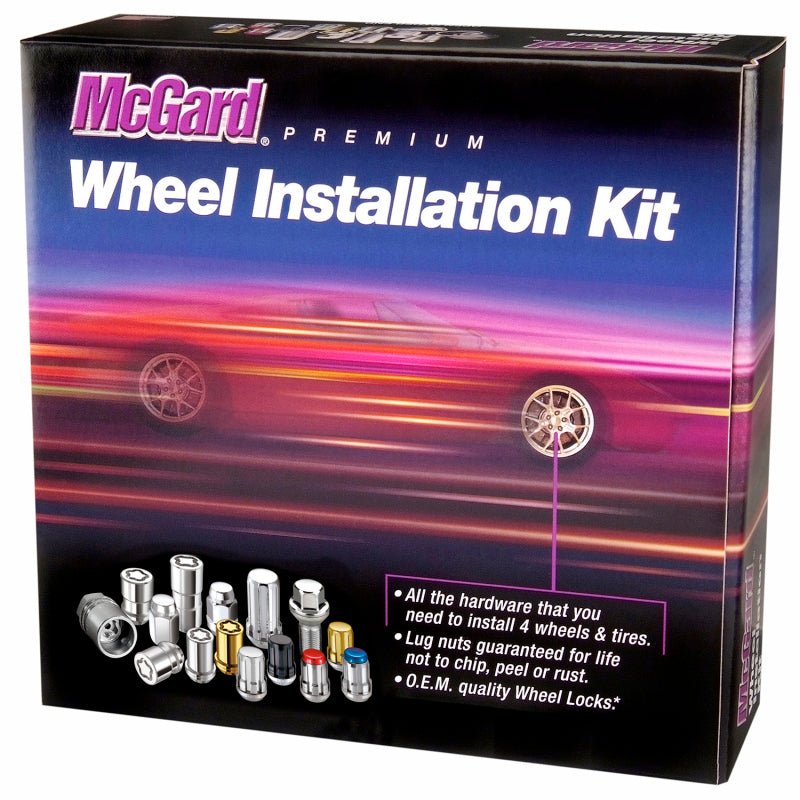 McGard - McGard 6 Lug Hex Install Kit w/Locks (Cone Seat Nut) M14X1.5 / 13/16 Hex / 1.945in. Length - Black - Demon Performance
