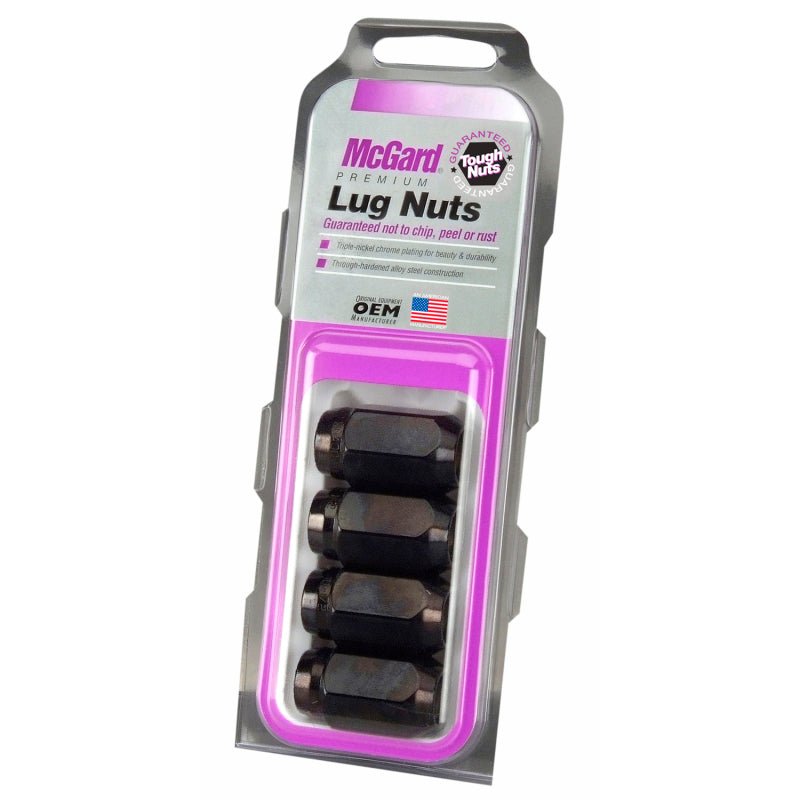 McGard - McGard Hex Lug Nut (Cone Seat) 1/2 - 20 / 13/16 Hex / 1.5in. Length (4 - Pack) - Black - Demon Performance