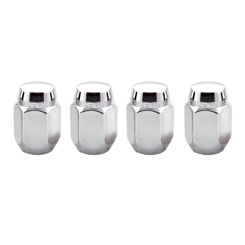 McGard - McGard Hex Lug Nut (Cone Seat) M12X1.25 / 13/16 Hex / 1.28in. Length (4 - Pack) - Chrome - Demon Performance