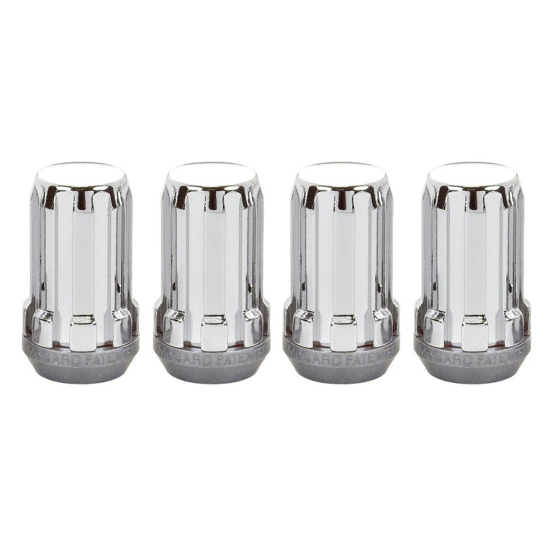McGard - McGard SplineDrive Lug Nut (Cone Seat) M14X1.5 / 1.648in. Length (4 - Pack) - Chrome (Req. Tool) - Demon Performance