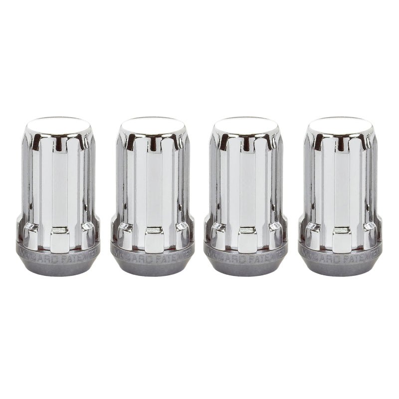 McGard - McGard SplineDrive Lug Nut (Cone Seat) M14X1.5 / 1.648in. Length (4 - Pack) - Chrome (Req. Tool) - Demon Performance