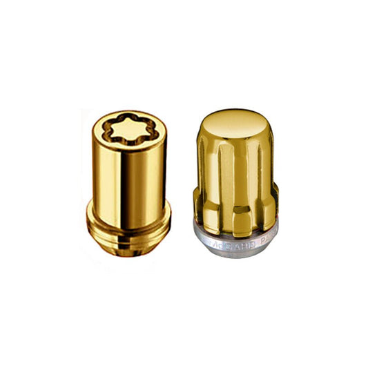 McGard - McGard SplineDrive Tuner 5 Lug Install Kit w/Locks & Tool (Cone) M12X1.25 / 13/16 Hex - Gold - Demon Performance
