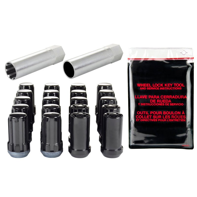McGard - McGard SplineDrive Tuner 5 Lug Install Kit w/Locks & Tool (Cone) M14X1.5 / 22mm Hex - Blk - Demon Performance