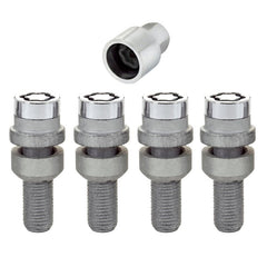 McGard - McGard Wheel Lock Bolt Set - 4pk. (Radius Seat) M14X1.5 / 17mm Hex / 28.2mm Shank Length - Chrome - Demon Performance