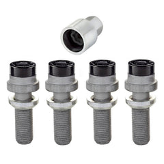 McGard - McGard Wheel Lock Bolt Set - 4pk. (Radius Seat) M14X1.5 / 19mm Hex / 35.4mm Shank Length - Black - Demon Performance