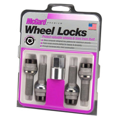 McGard - McGard Wheel Lock Bolt Set - 4pk. (Radius Seat) M14X1.5 / 19mm Hex / 35.4mm Shank Length - Black - Demon Performance